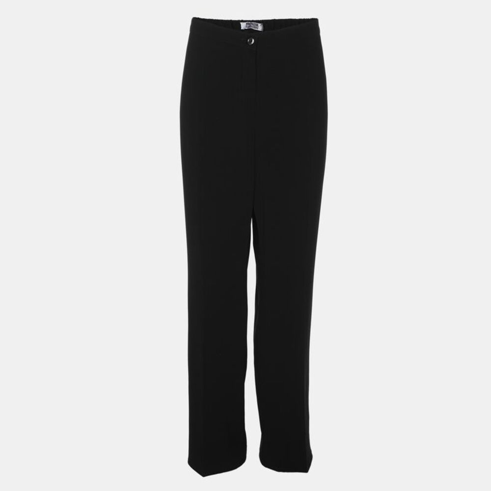 Perte By Krizia Black Stretch Crepe Pants Xl